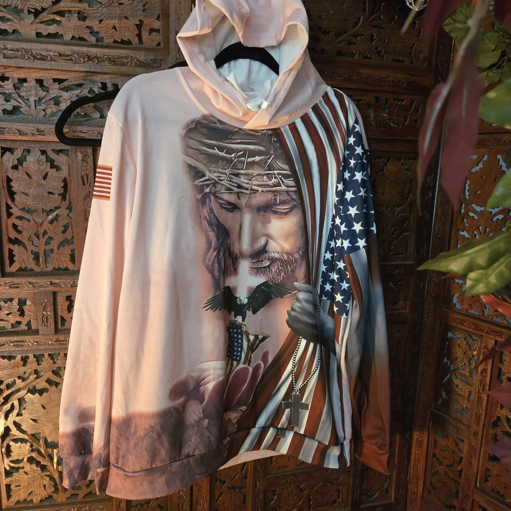 Men's Faith and Flag Graphic Hoodie